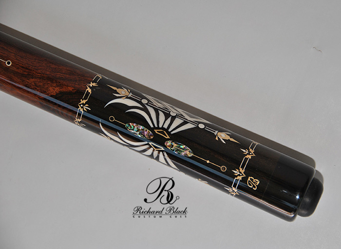 The Amore Mia cue designed by Richard Black, Black Cues Custom